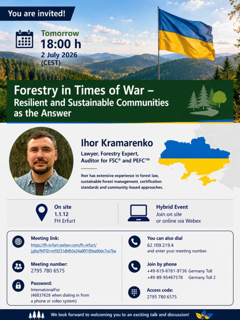 Forestry in Times of War: Ihor Kramarenko Presented Ukraine's Experience in Germany